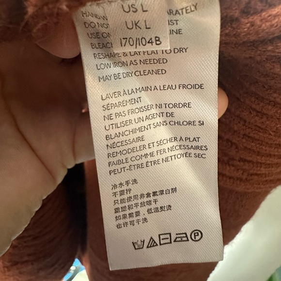 Free People Emmaline Long Sleeve Sweater Dress Cinnamon L Ptp 14 super stretchy - Picture 9 of 12